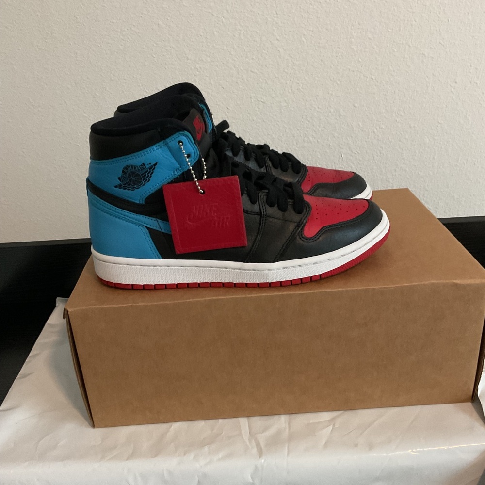 Air Jordan 1 High OG UNC to Chicago Black Blue Red Size 7.5 Men Replacement box - Picture 2 of 6
